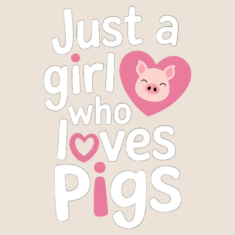 Nur ein Mädchen, das Schweine liebt