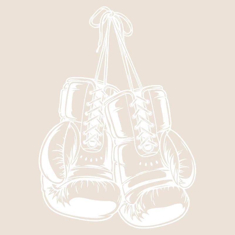 Conception de gants de boxe blancs pour la création de logo