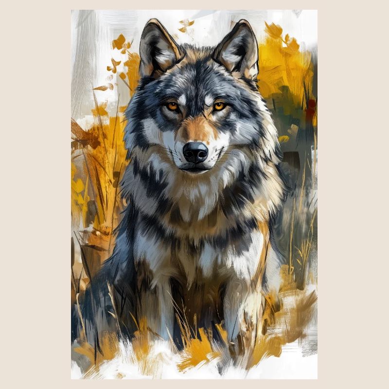 Illustration eines Wolfes