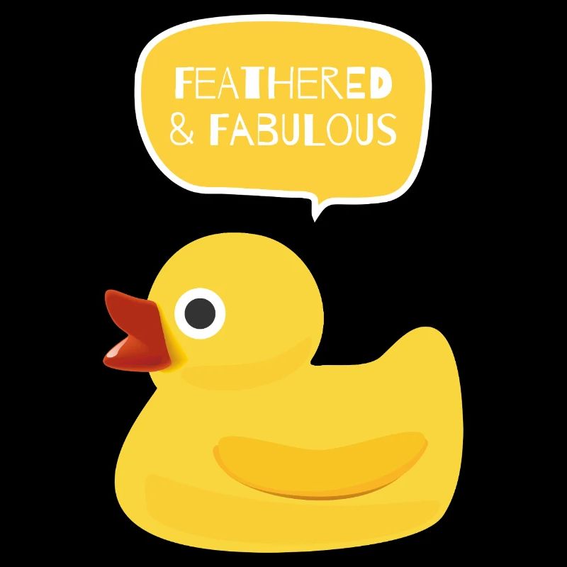 Conception de canard à plumes et fabuleuse