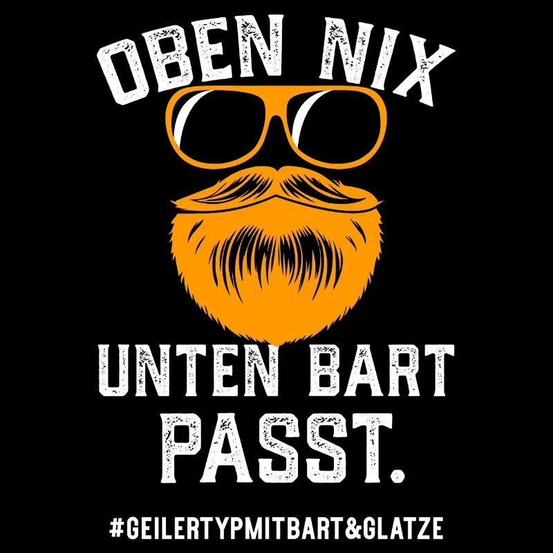 Geiler Typ Mit Bart Und Glatze Bartträger Vollbart