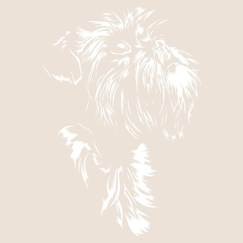 Belgian Dwarf Griffon Silhouette Dog Wilsigns