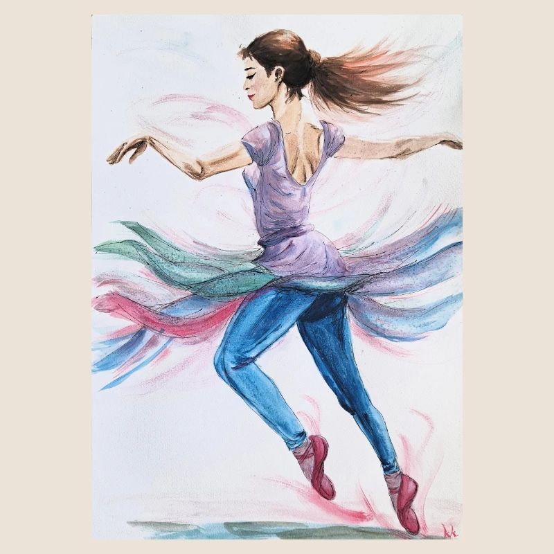 Swirling Dancer in Pastels