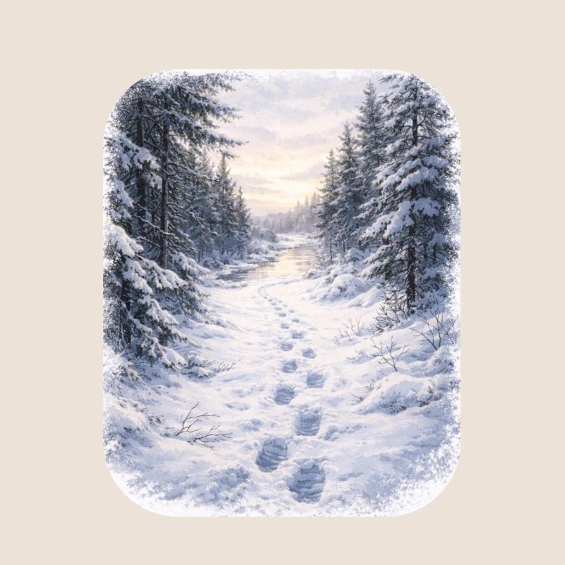 Winter Forest Path Morgenschein