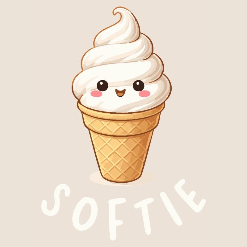 Softie. Softeis Liebe Eiscreme Statement