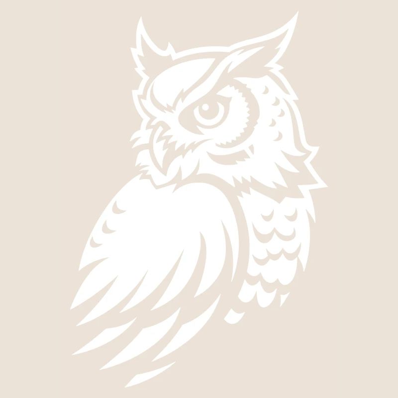 Wachsame Eule – Tattoo Silhouette