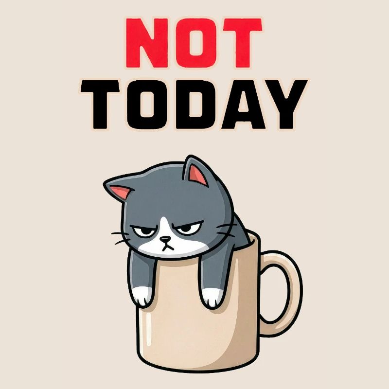 Not Today Cat - Funny Angry Cat Meme