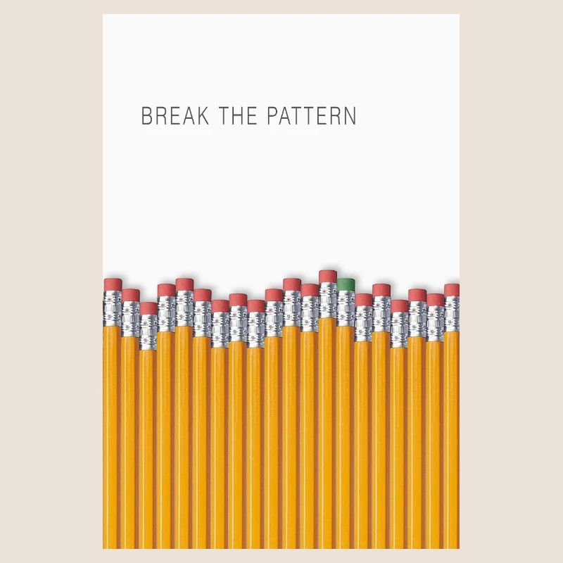 Break the Pattern Minimalist Statement Design