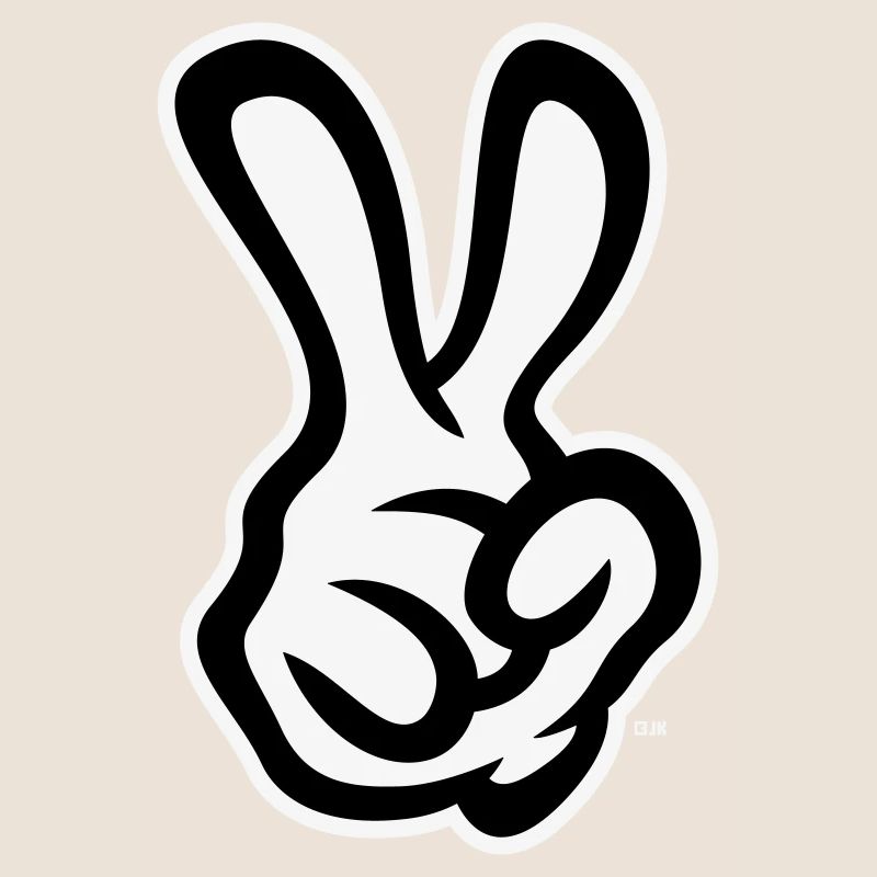 Signaux de la main de victoire (Main droite / NEG / 2C)