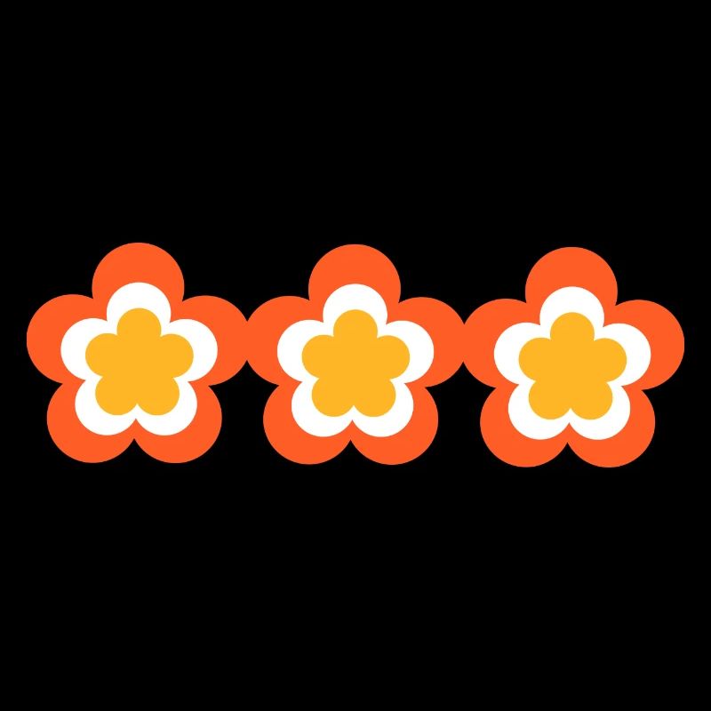 70s Flower Pattern Retro Hippie Flowers Power