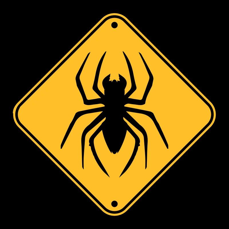 shield warning caution hazard caution zone spider
