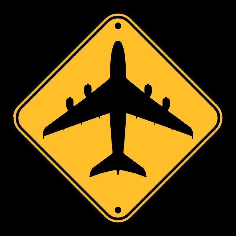 Schild Flugzeug Zone