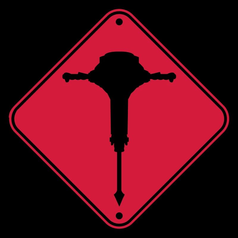 Caution Jackhammer Warning