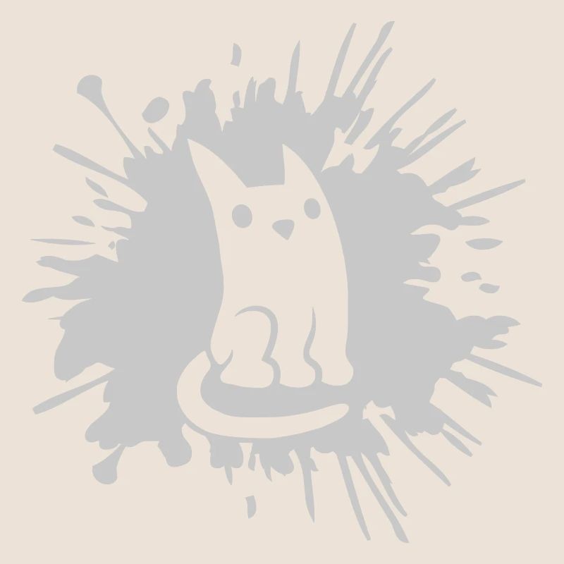 Comic Drops Cat Éclaboussures de couleur