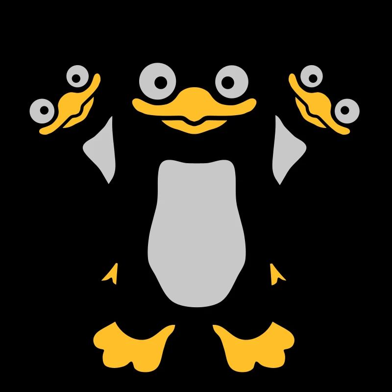 3 funny penguin friends