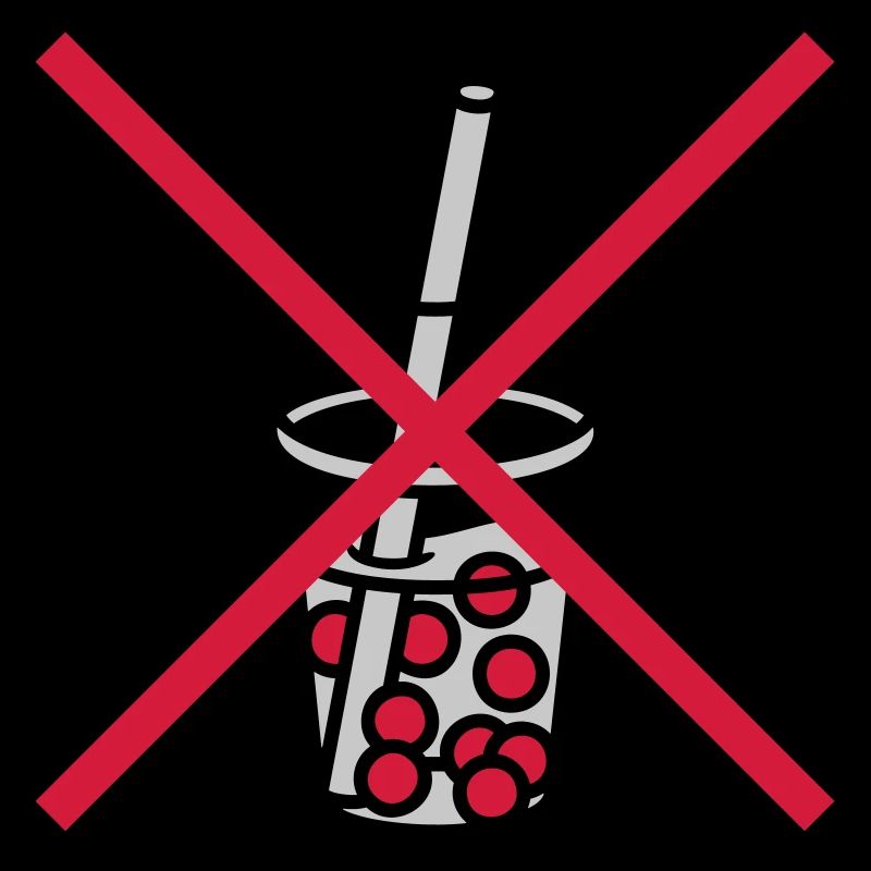 Schild Bubble Tea verboten