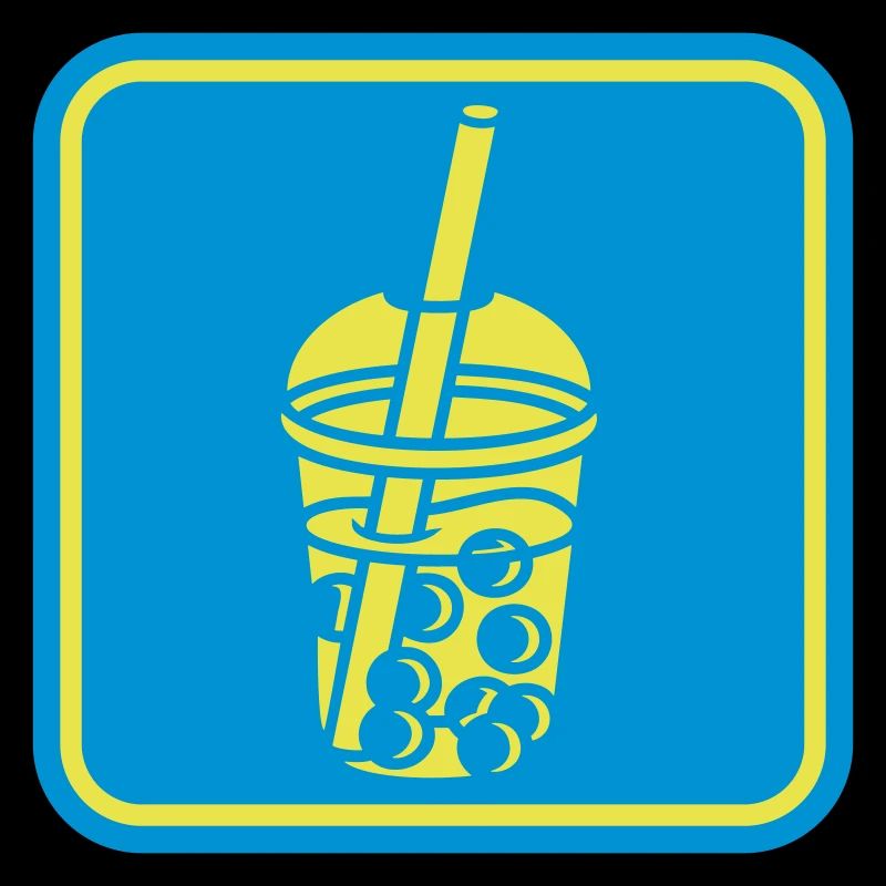 Schild Bubble Tea Button