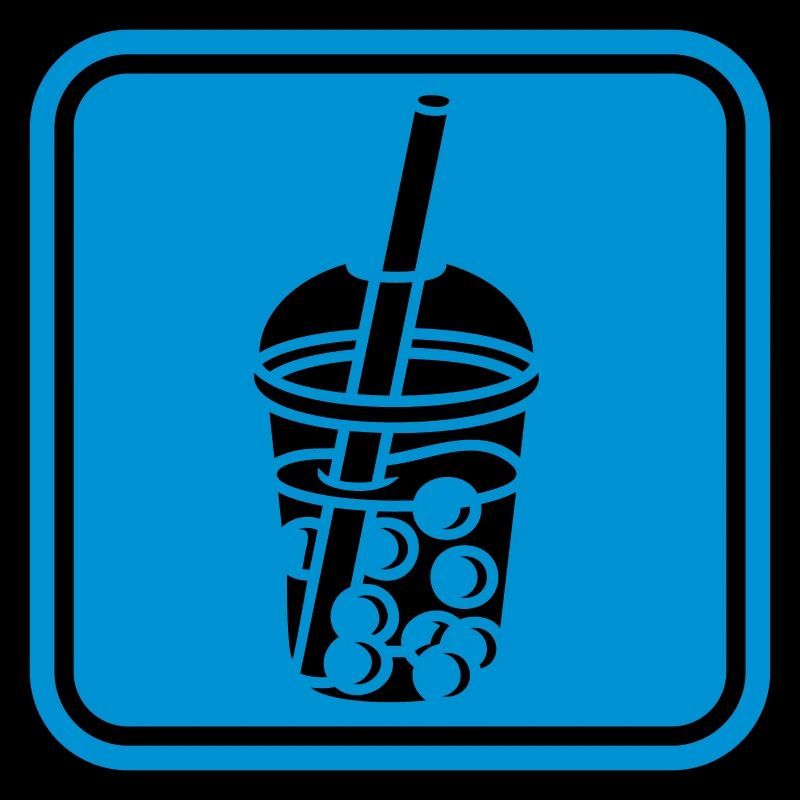 Button Schild Bubble Tea