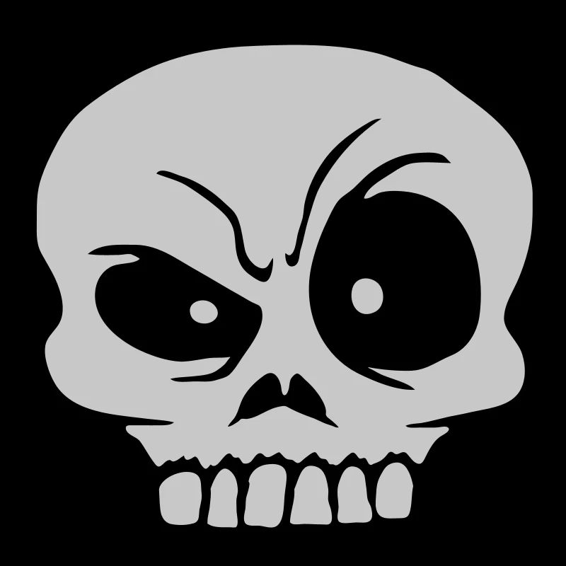 Skeptical facial expression skull skeleton
