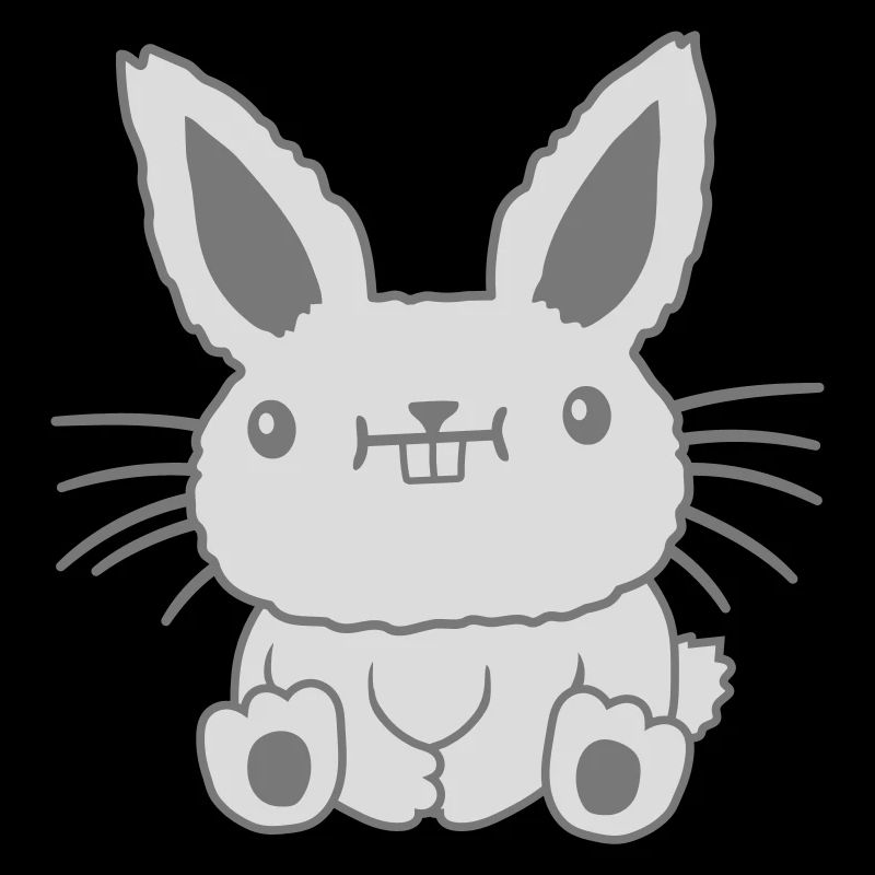 Sitzender kleiner kawaii Hase