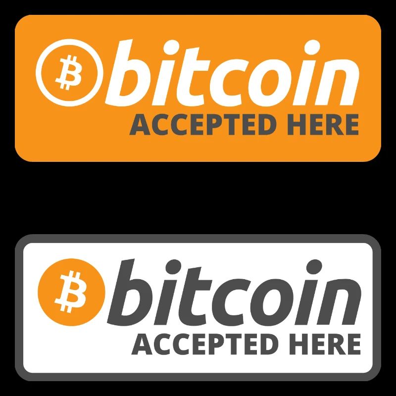 Bitcoin accepté ici - Sticker Pack