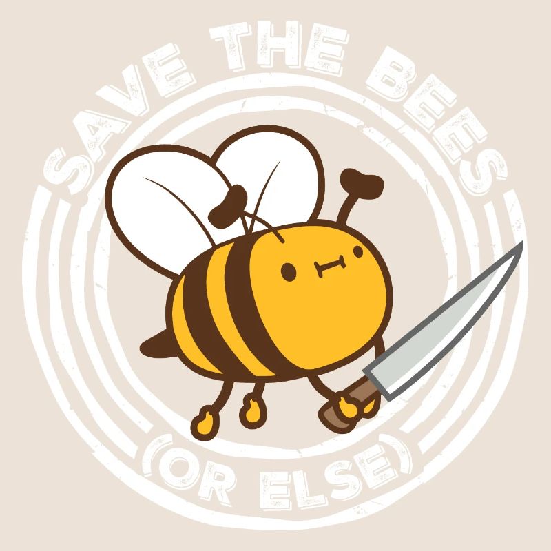 Rette die Bienen oder sonst Messer Spaß Süße Biene Imker