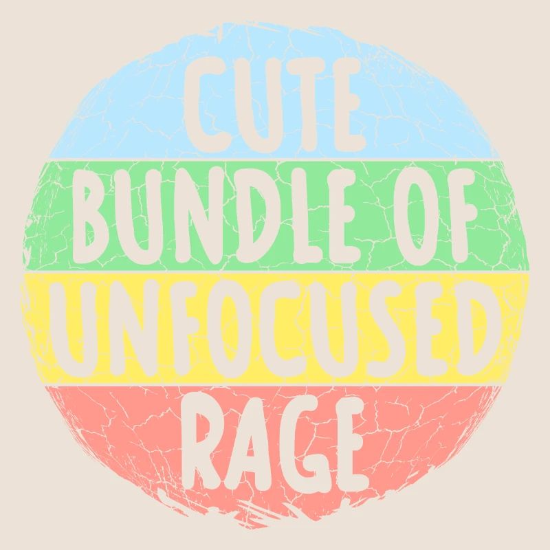 Funny Cute Bundle Of Unfocused Rage Rainbow Goth