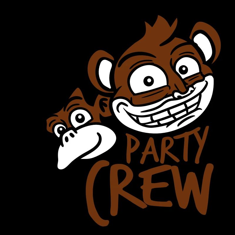 Monkey Party Crew Affen Feiern Team Freunde Spruch