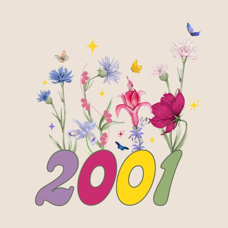 Année de naissance 2001 fleurs sauvages