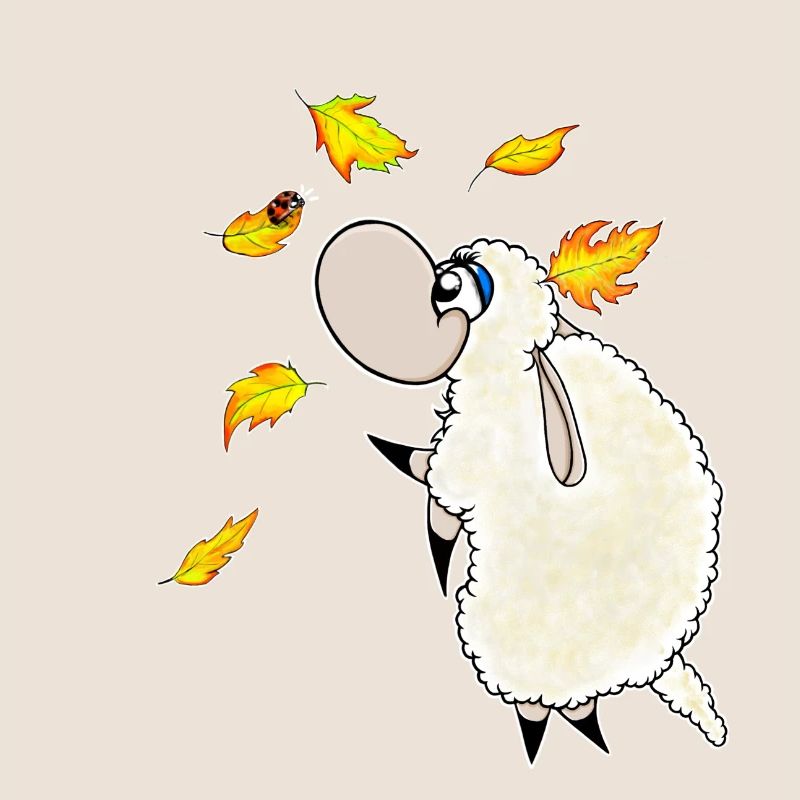 Wolly Sheepling Autumn Leaf Fall