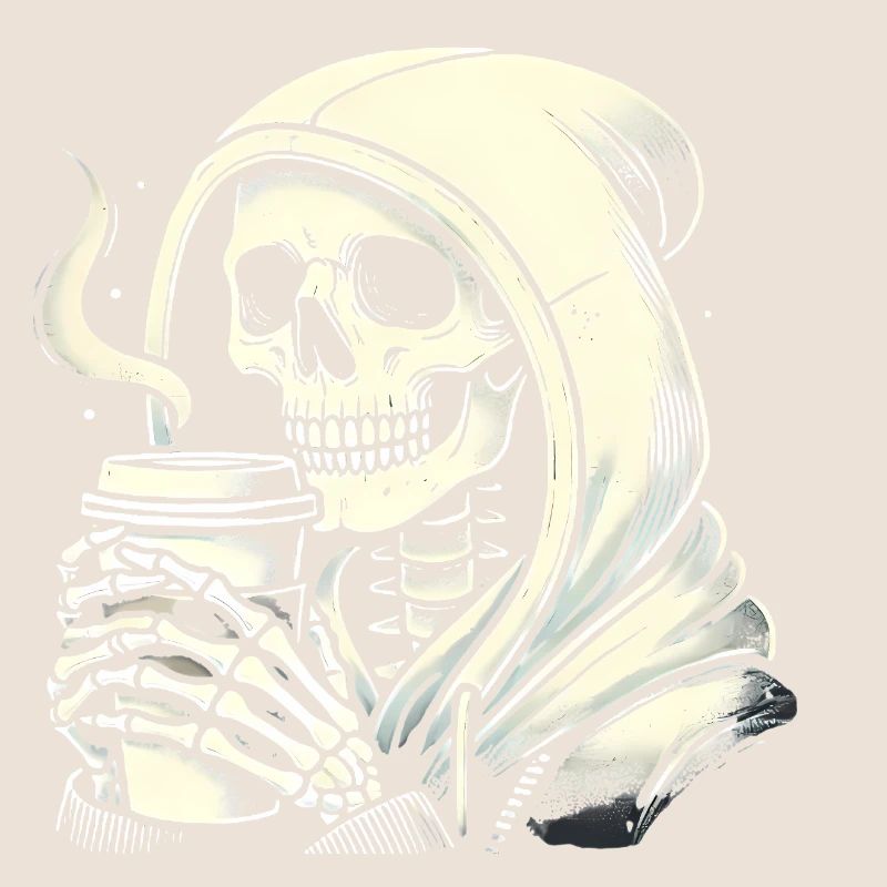 Chill Skeleton avec sweat à capuche café
