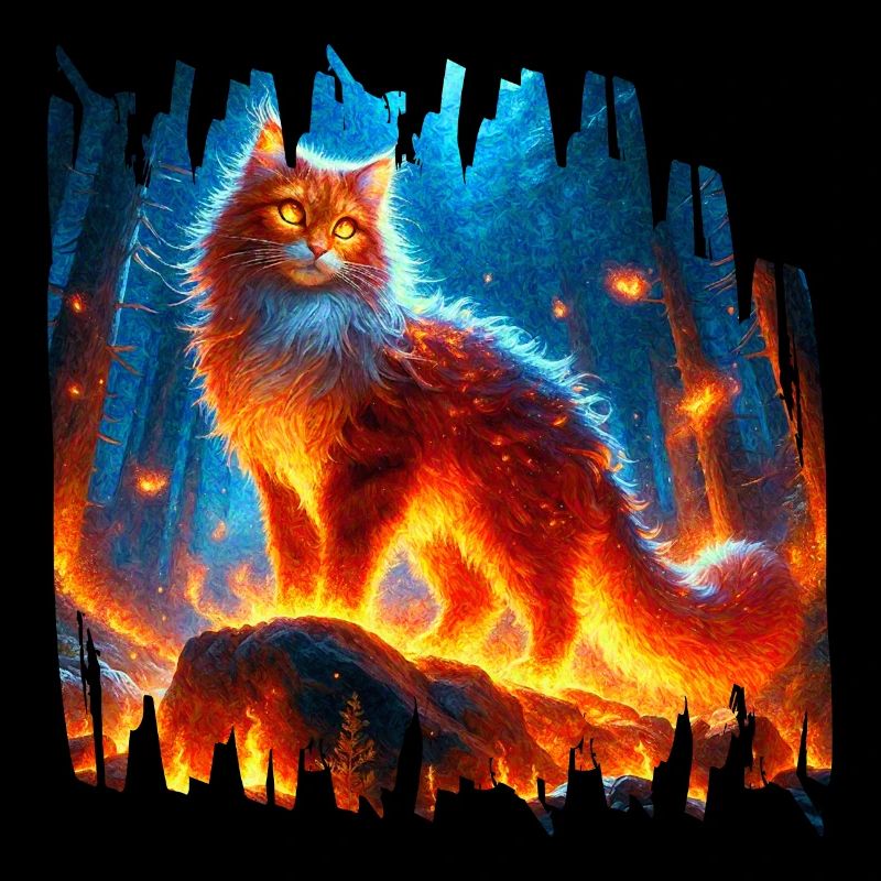 Enchanted Fire Feline