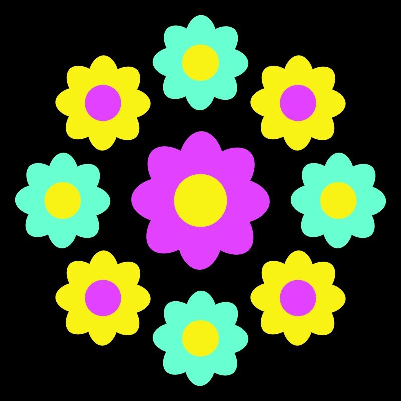 Beaucoup de fleurs colorées belle conception de motif décoratif