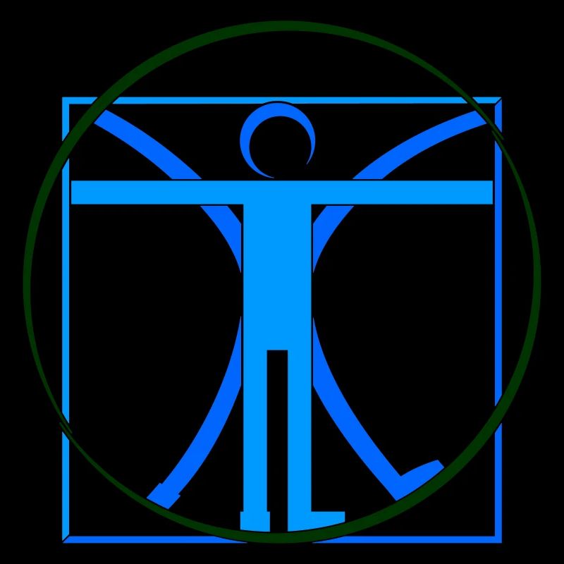 Human Leonardo da Vinci Stroke - Colors Selectable