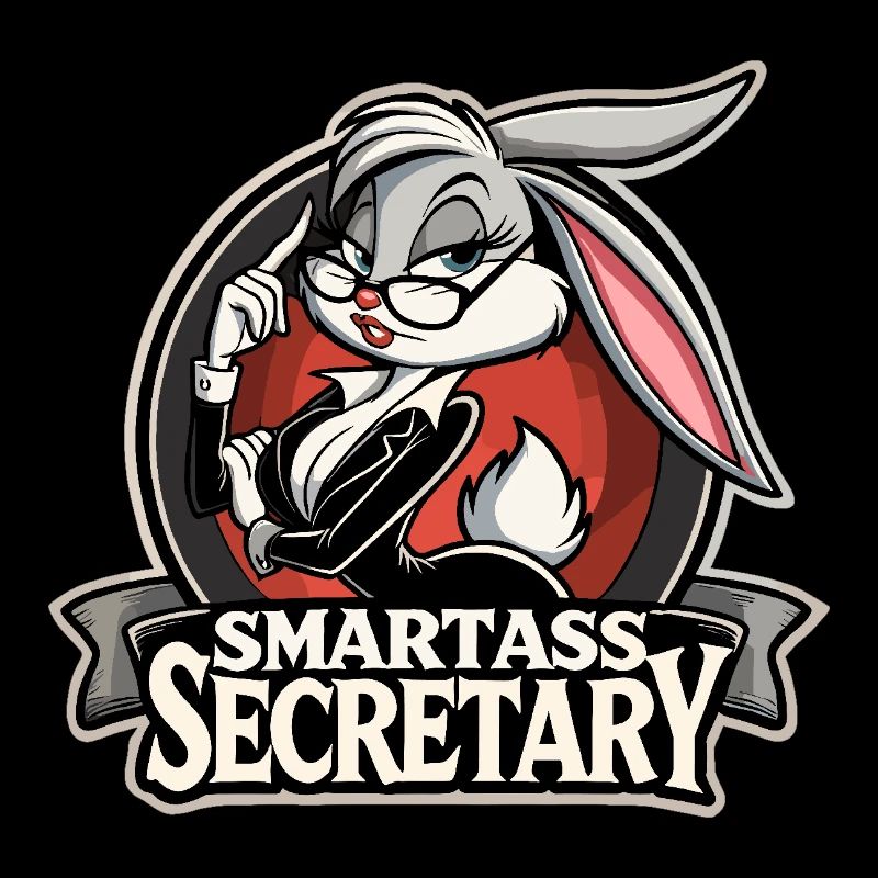 Smartass Secretary Bunny Funny Gift