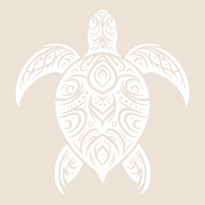 Mystical turtle with tribal elements