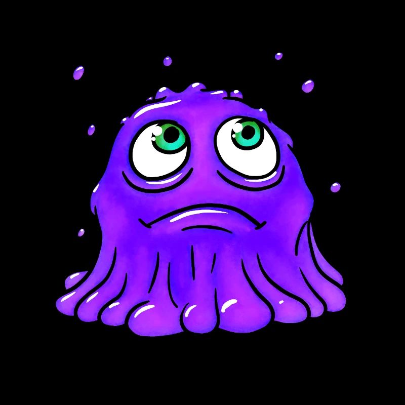 Monstre de bave violette