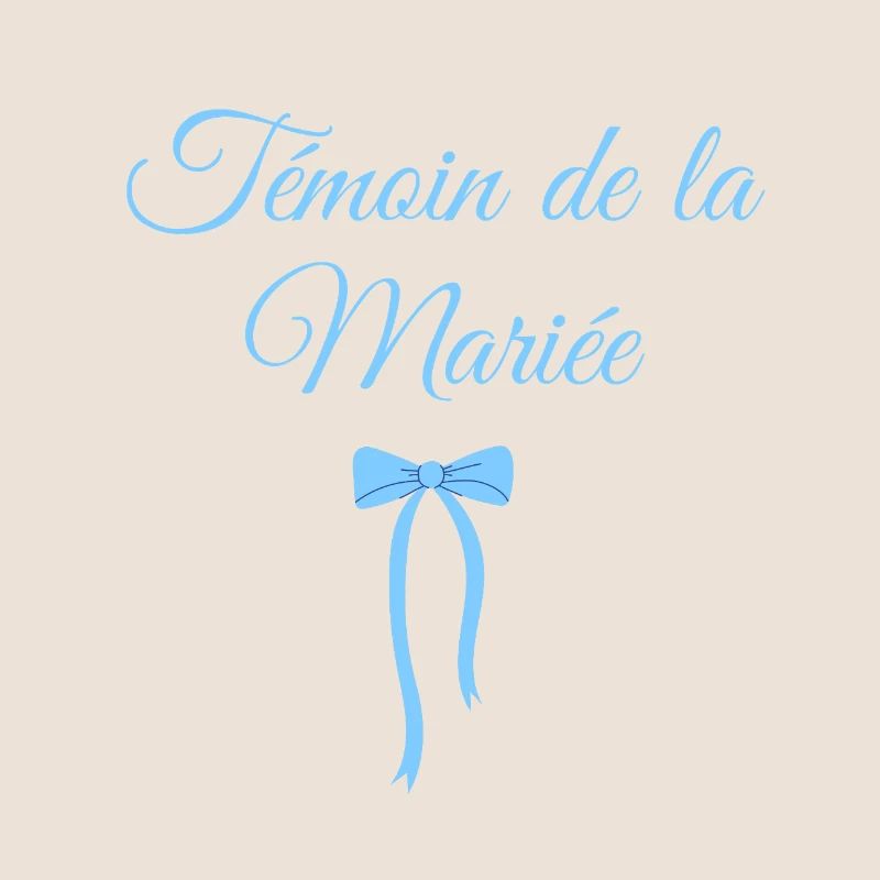 Témoin de la mariée noeud bleu