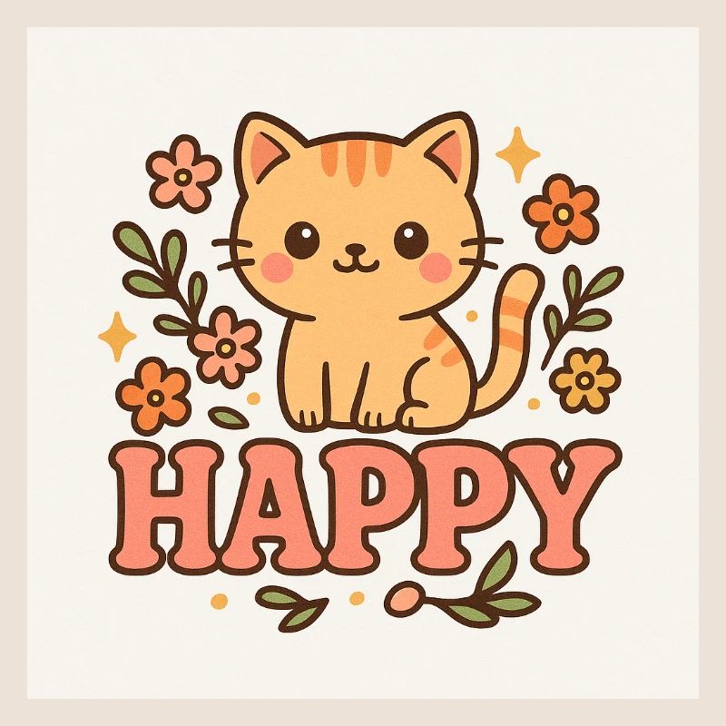 Chat heureux