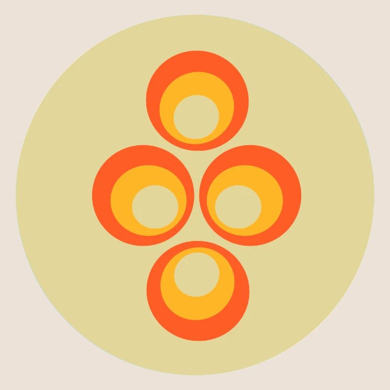 70s Pattern Retro Hippie Flowers Power