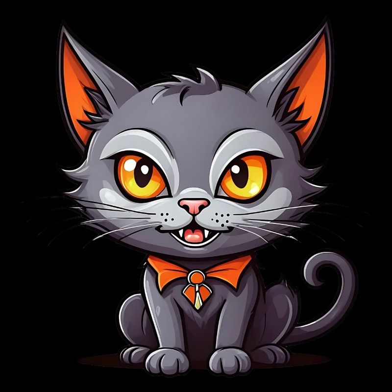 Chat vampire noir