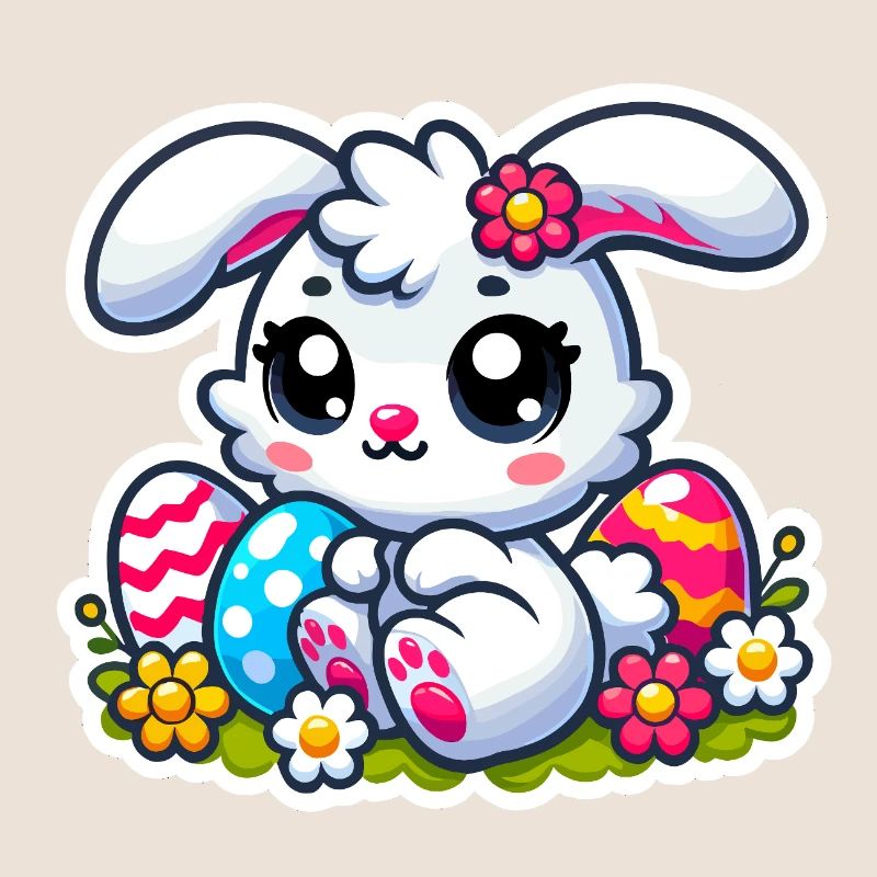 Sweet Bunny - Easter with Eggs