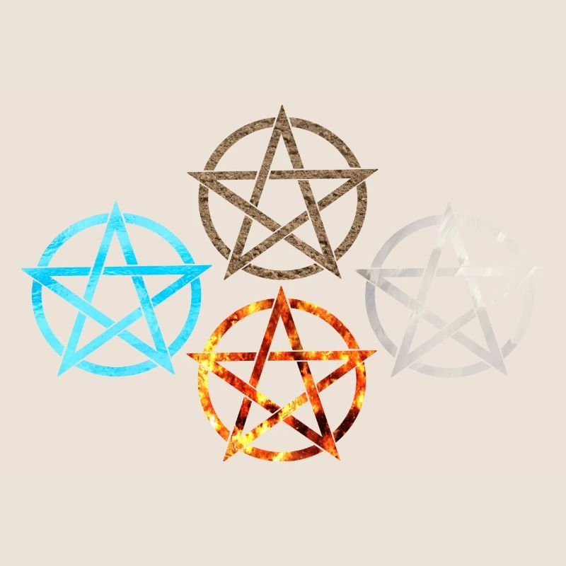 pentagram vier elemente