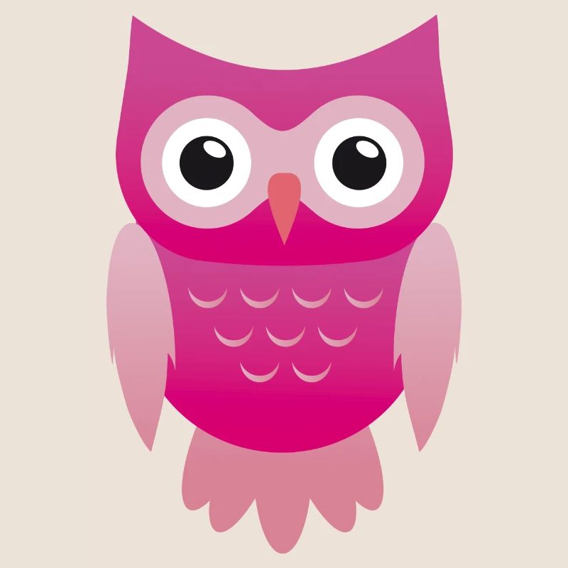 Comic Hibou rose dessin vectoriel