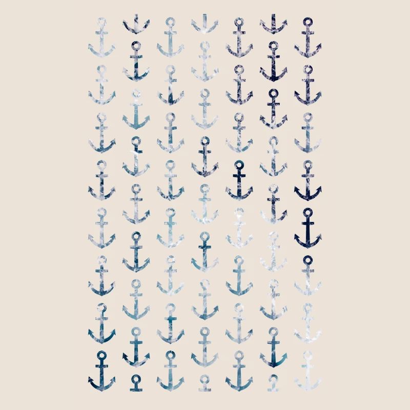 Modèle d'ancre maritime dans le style vintage