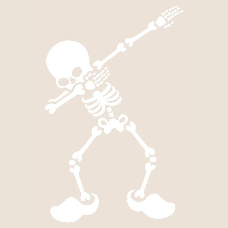 Dab dabbende skeleton dutch clogs holland