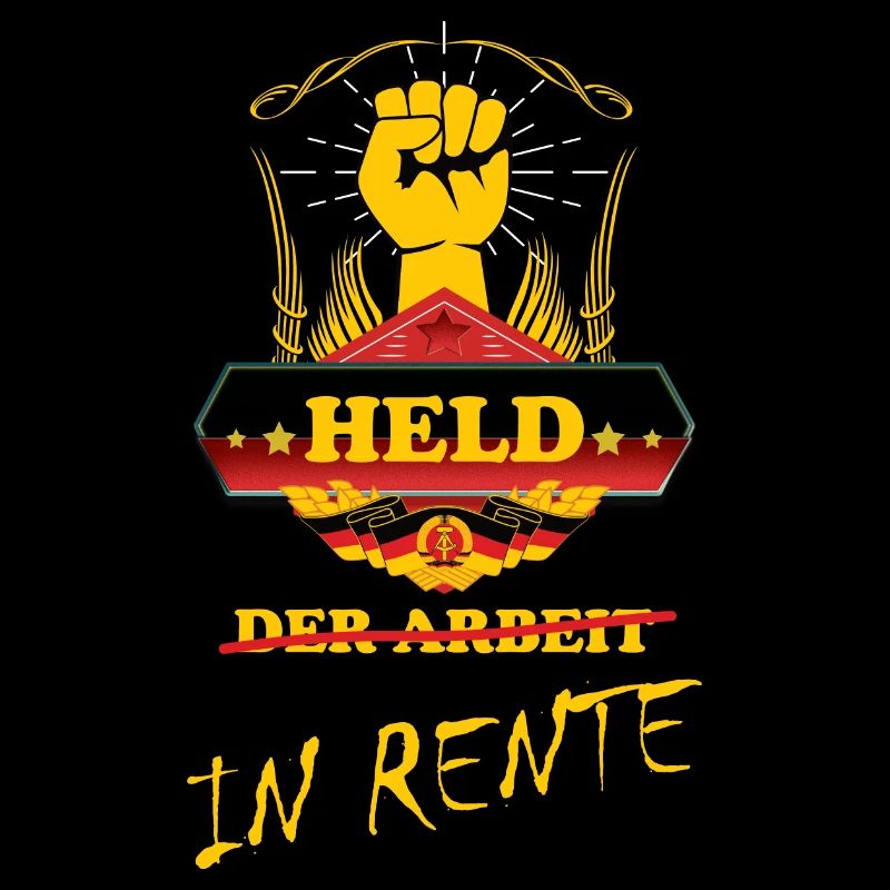 Held der Arbeit in Rente - Rentner Geschenk