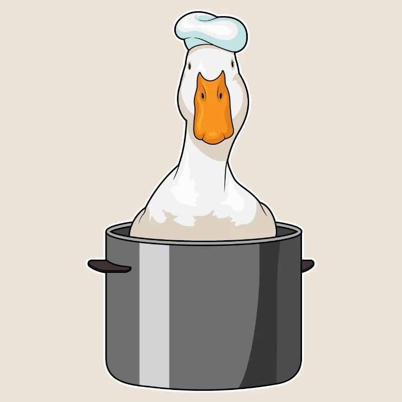 Chapeau de chef de casserole de canard