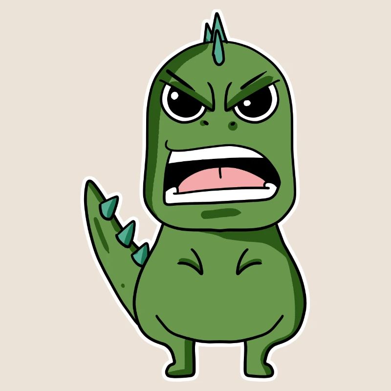 angry dino