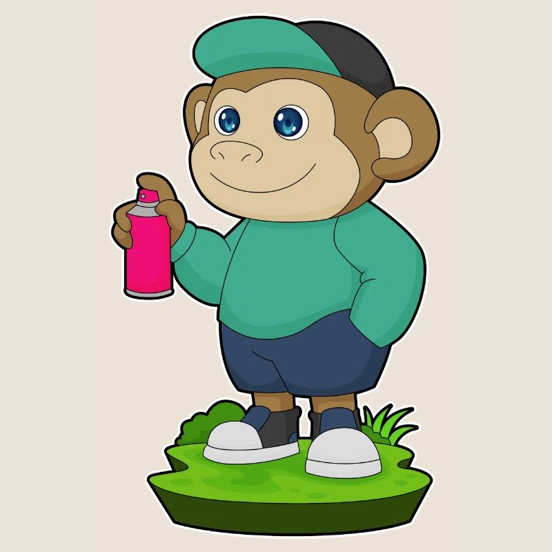 Spray de peintre singe